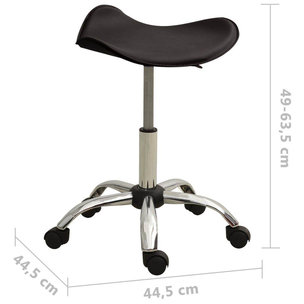 vidaXL Silla de comedor giratoria cuero sintético marrón