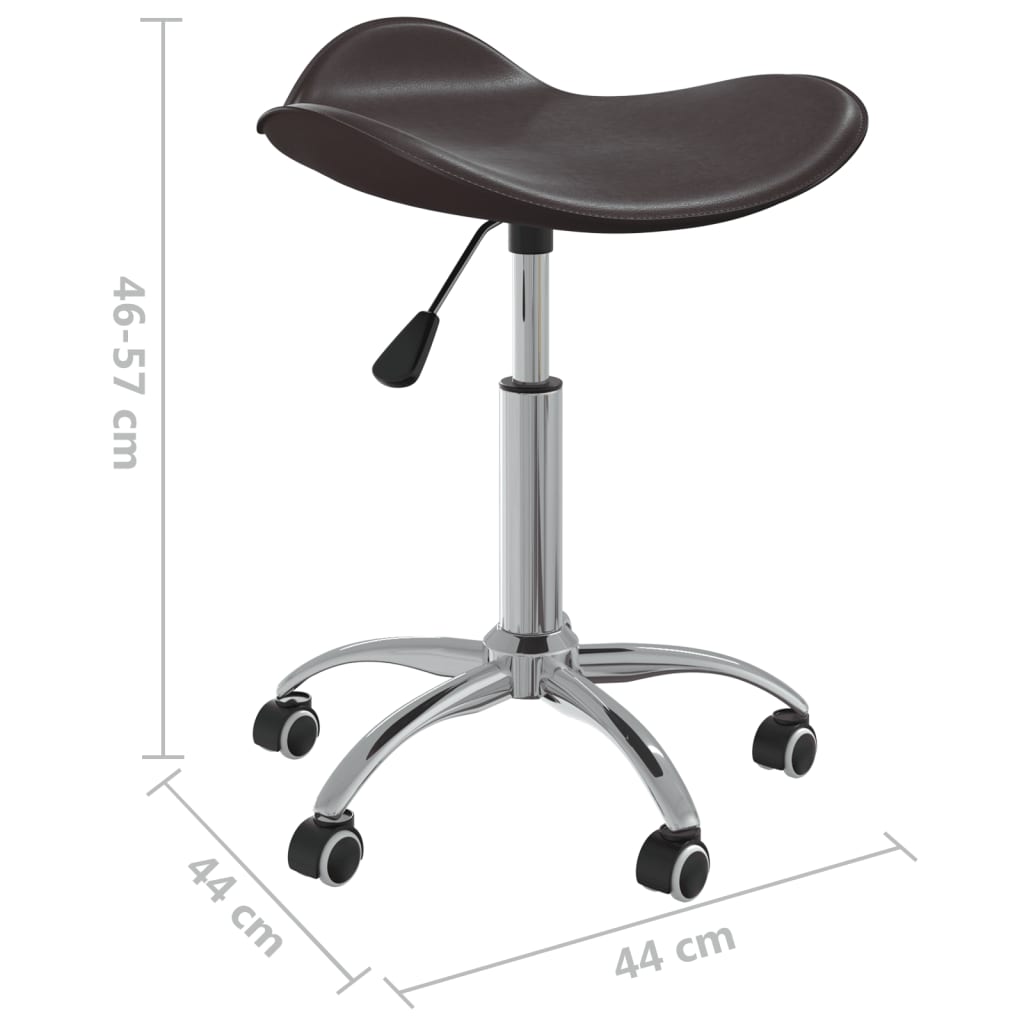 vidaXL Silla de comedor giratoria cuero sintético marrón