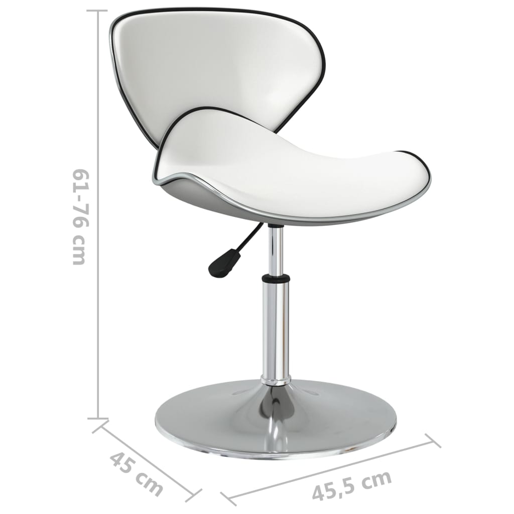 vidaXL Sillas de comedor 4 unidades cuero sintético blanco