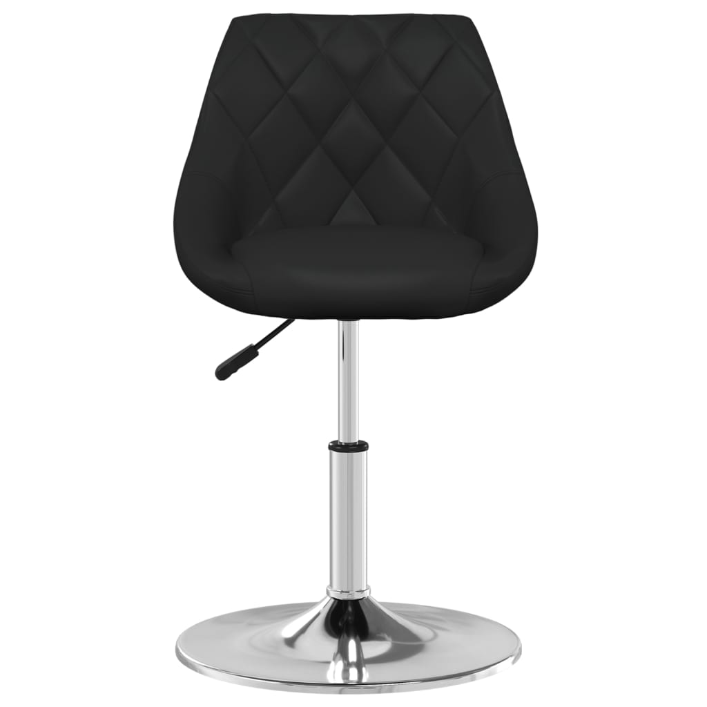 vidaXL Sillas de comedor 4 unidades cuero sintético negro