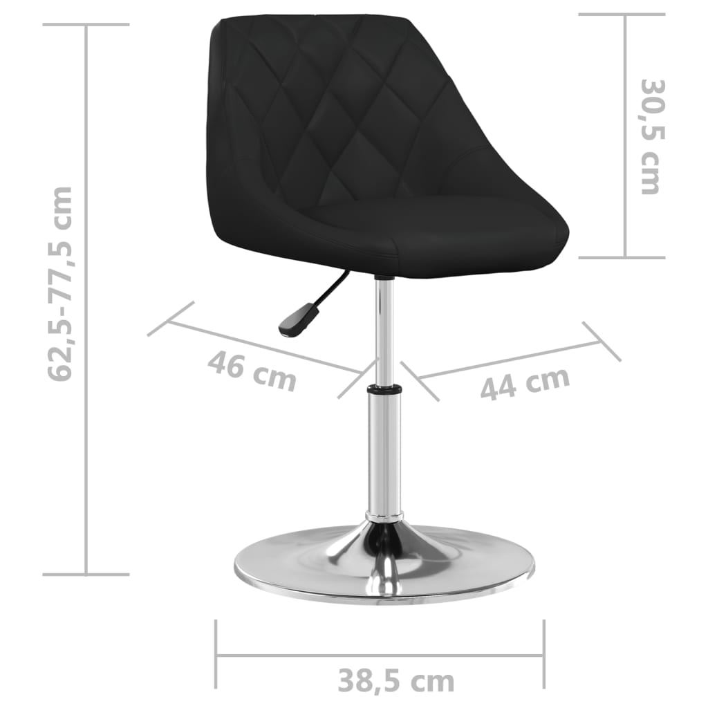 vidaXL Sillas de comedor 4 unidades cuero sintético negro