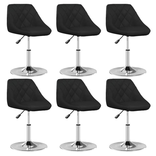 vidaXL Sillas de comedor 6 unidades cuero sintético negro