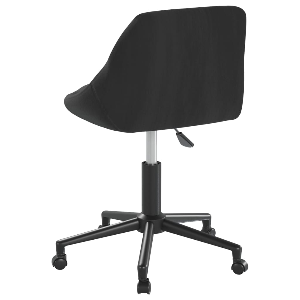 vidaXL Silla de comedor giratoria de terciopelo negro