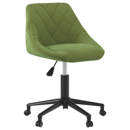 vidaXL Silla de comedor giratoria de terciopelo verde claro