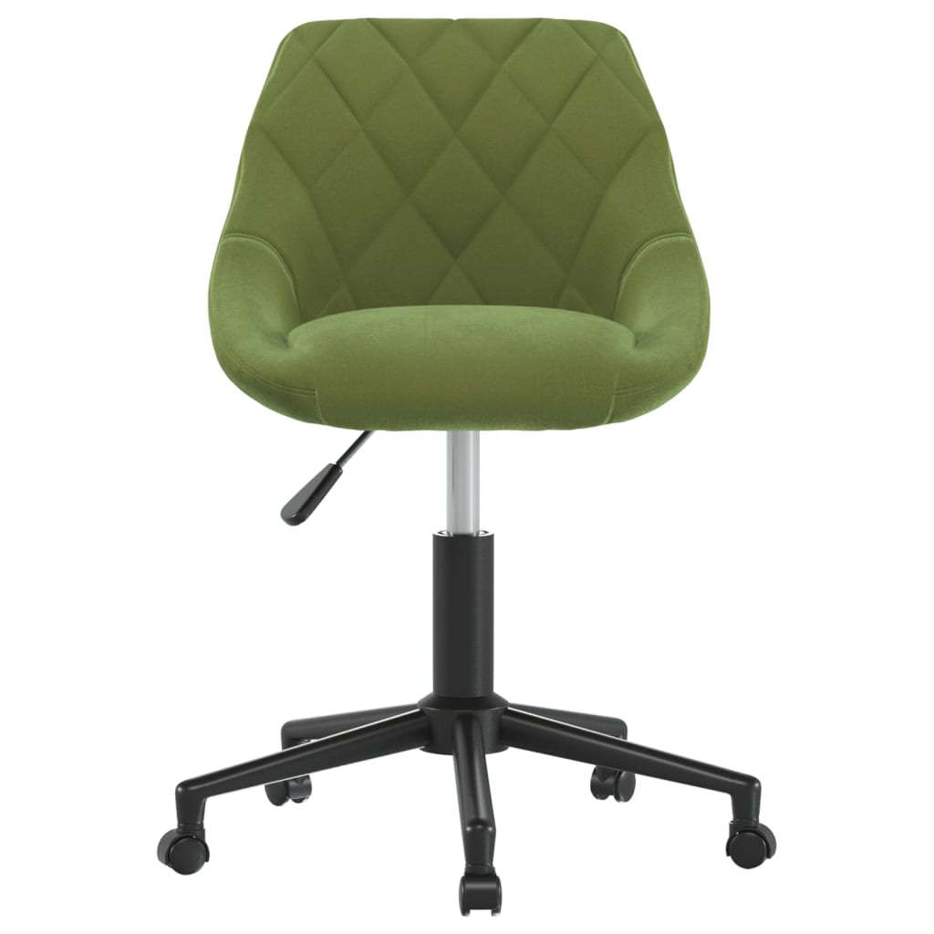 vidaXL Silla de comedor giratoria de terciopelo verde claro