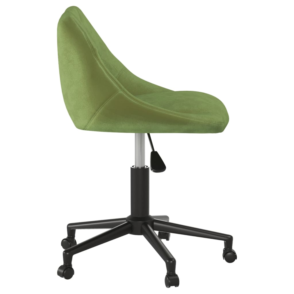 vidaXL Silla de comedor giratoria de terciopelo verde claro