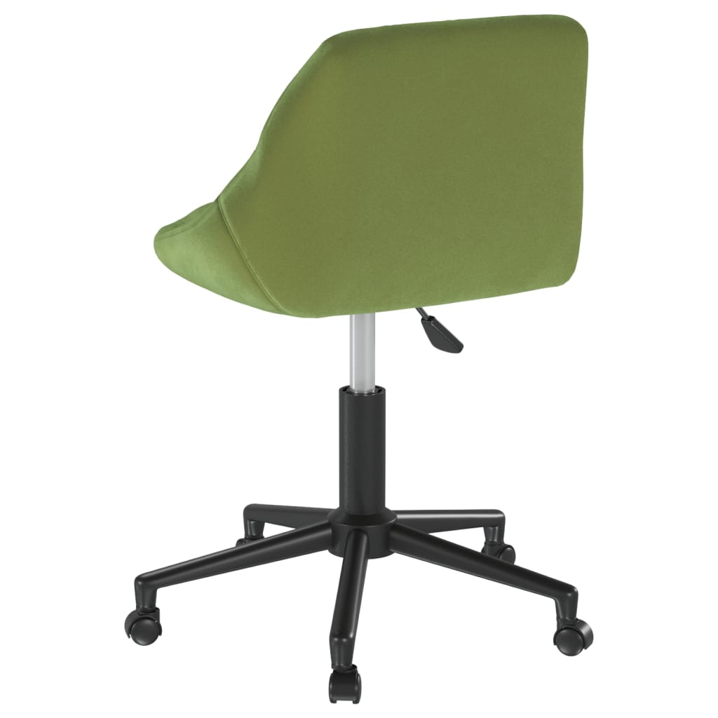 vidaXL Silla de comedor giratoria de terciopelo verde claro