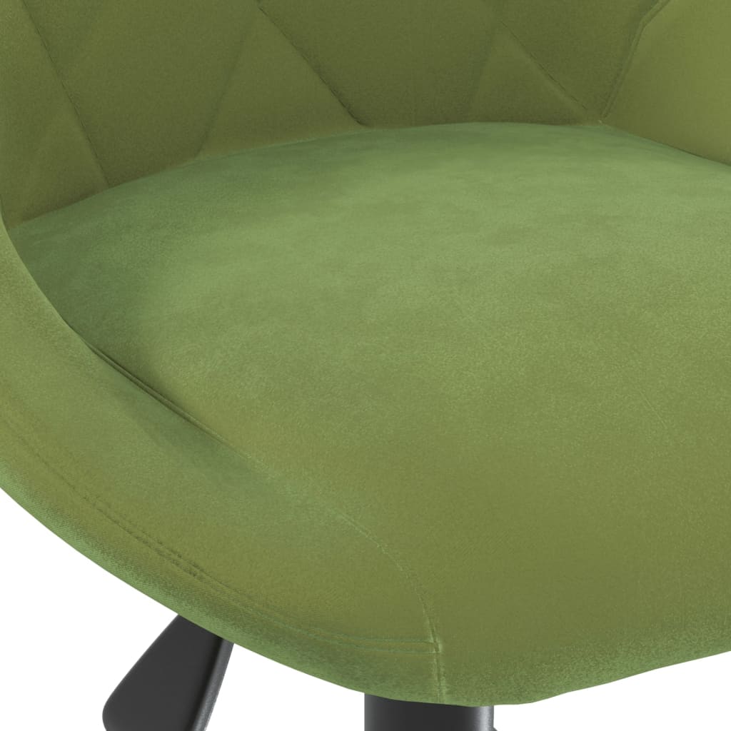 vidaXL Silla de comedor giratoria de terciopelo verde claro