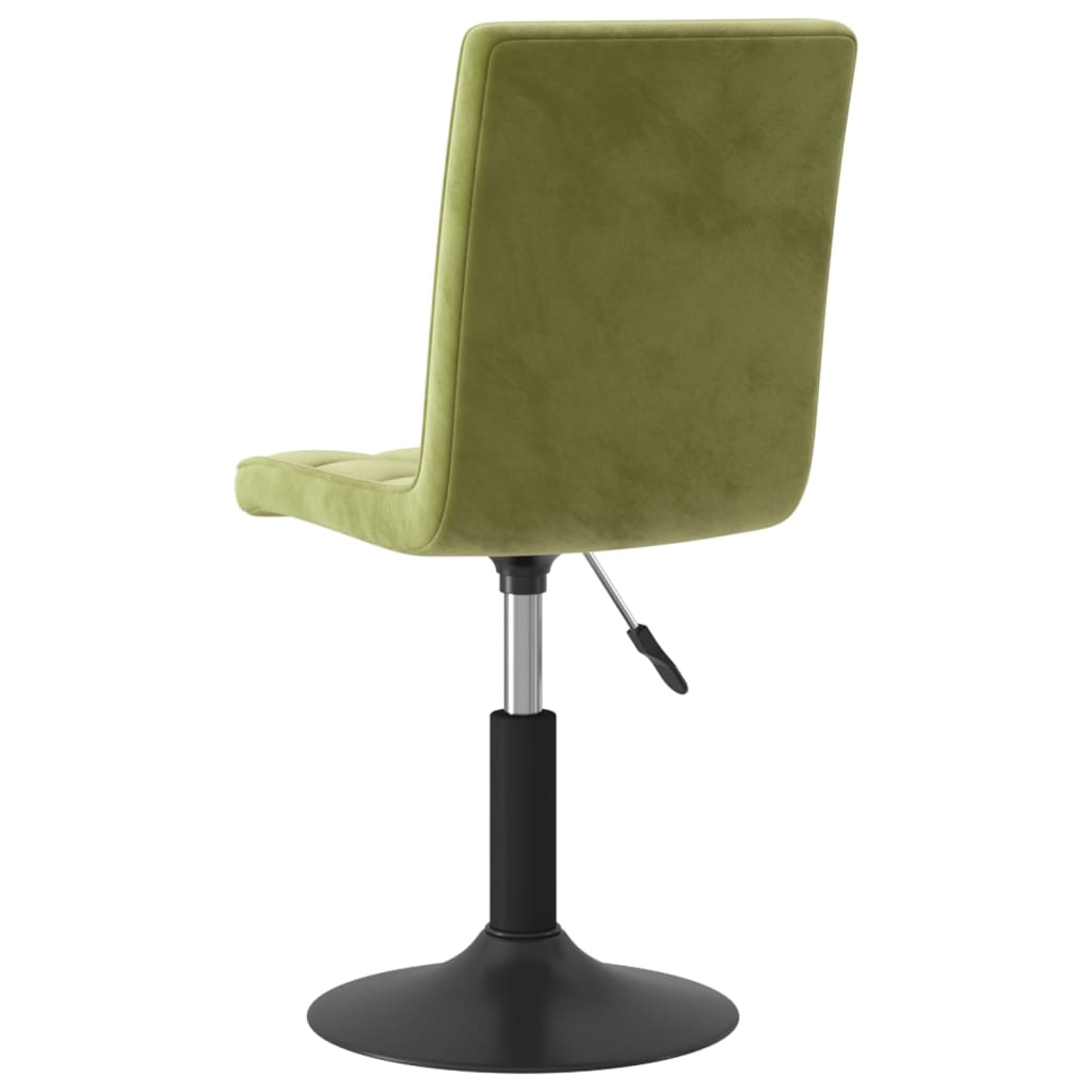 vidaXL Sillas de comedor giratorias 4 uds de terciopelo verde claro