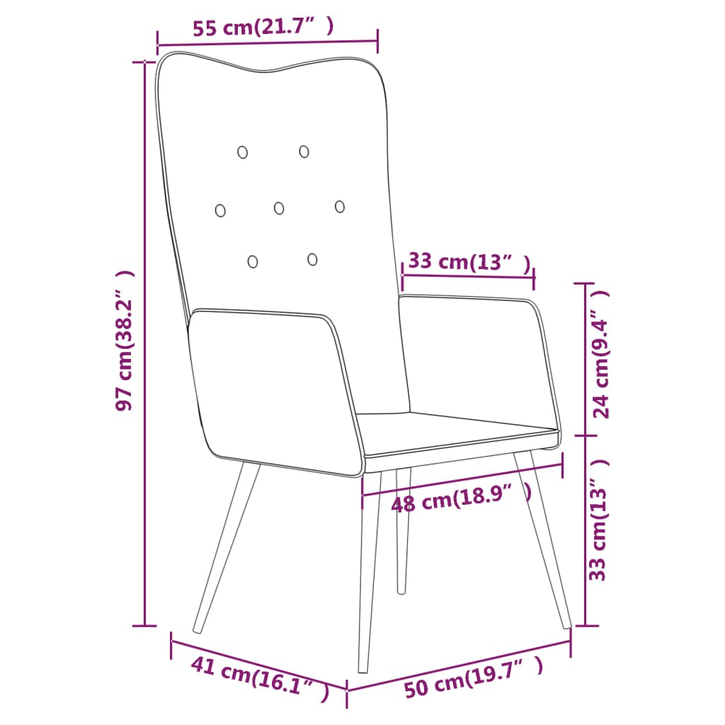 vidaXL Sillón orejero cuero auténtico marrón y crema