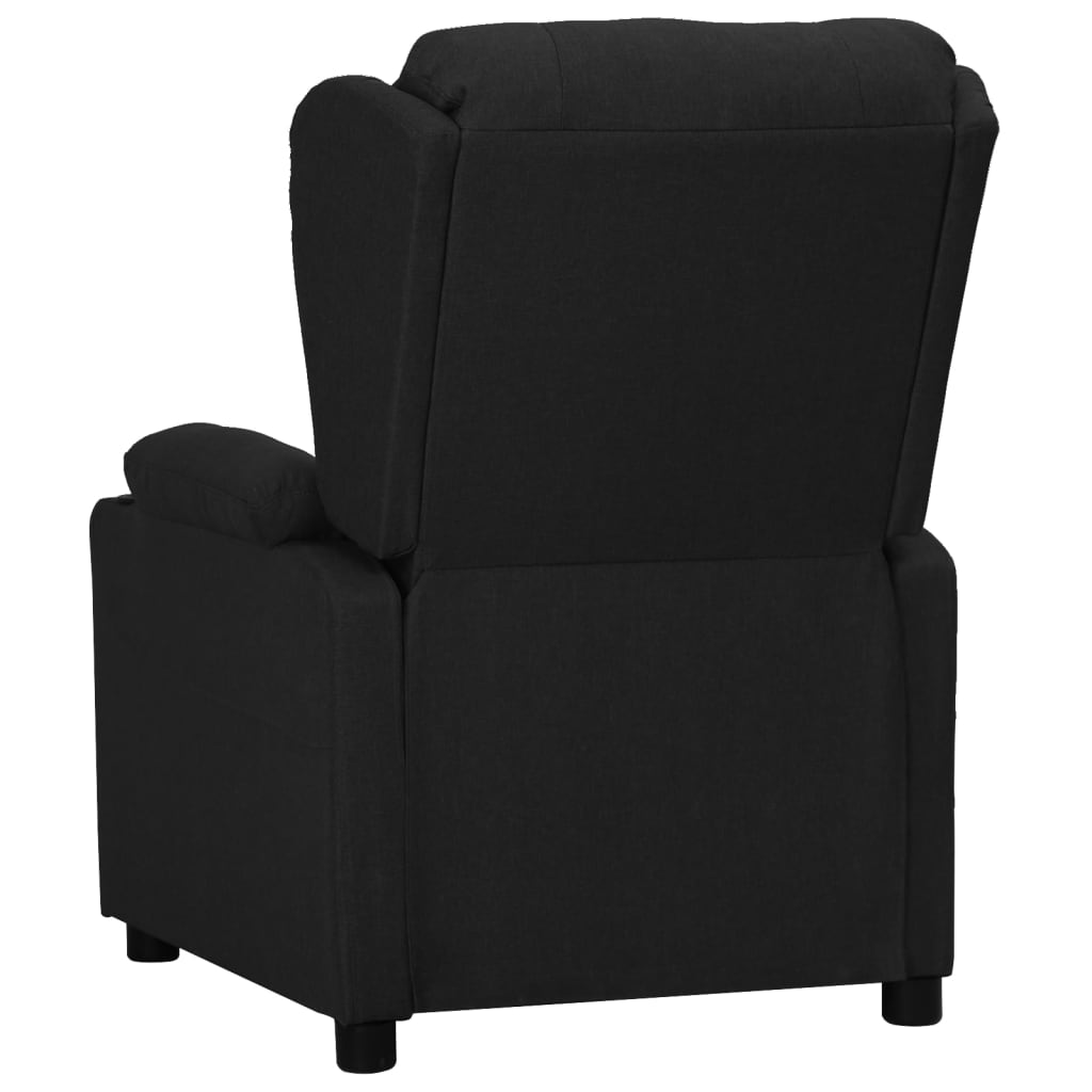 vidaXL Sillón elevable tela negro