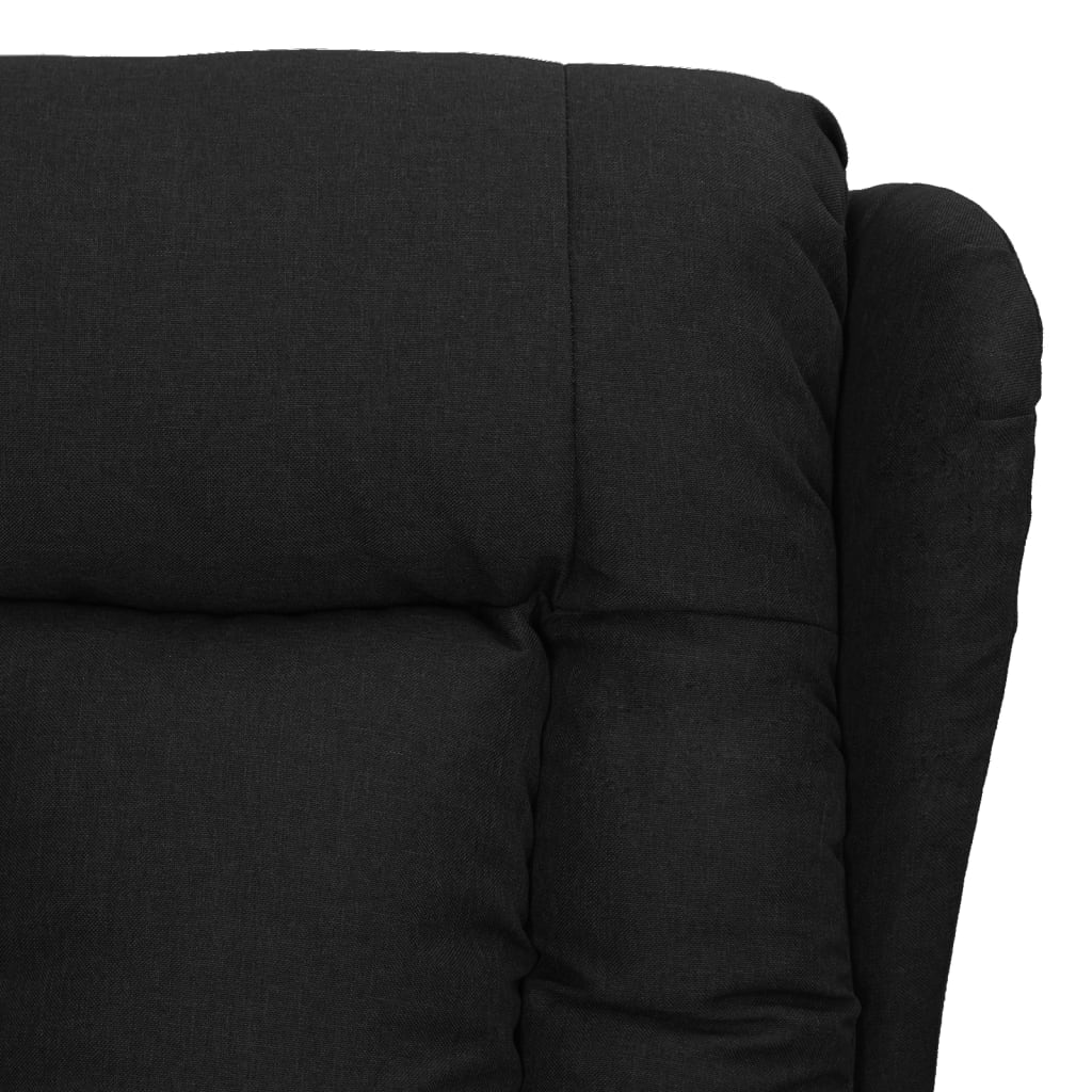 vidaXL Sillón elevable tela negro