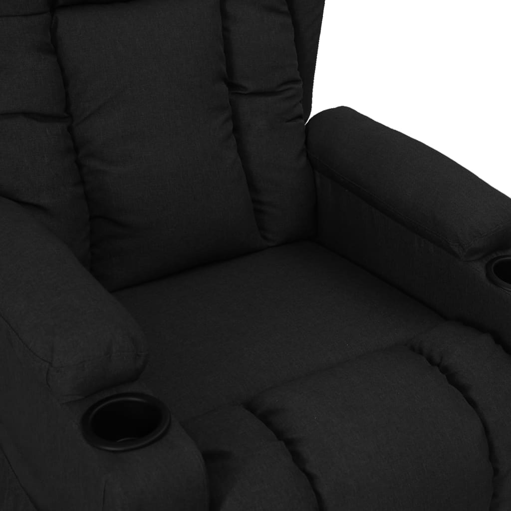 vidaXL Sillón elevable tela negro