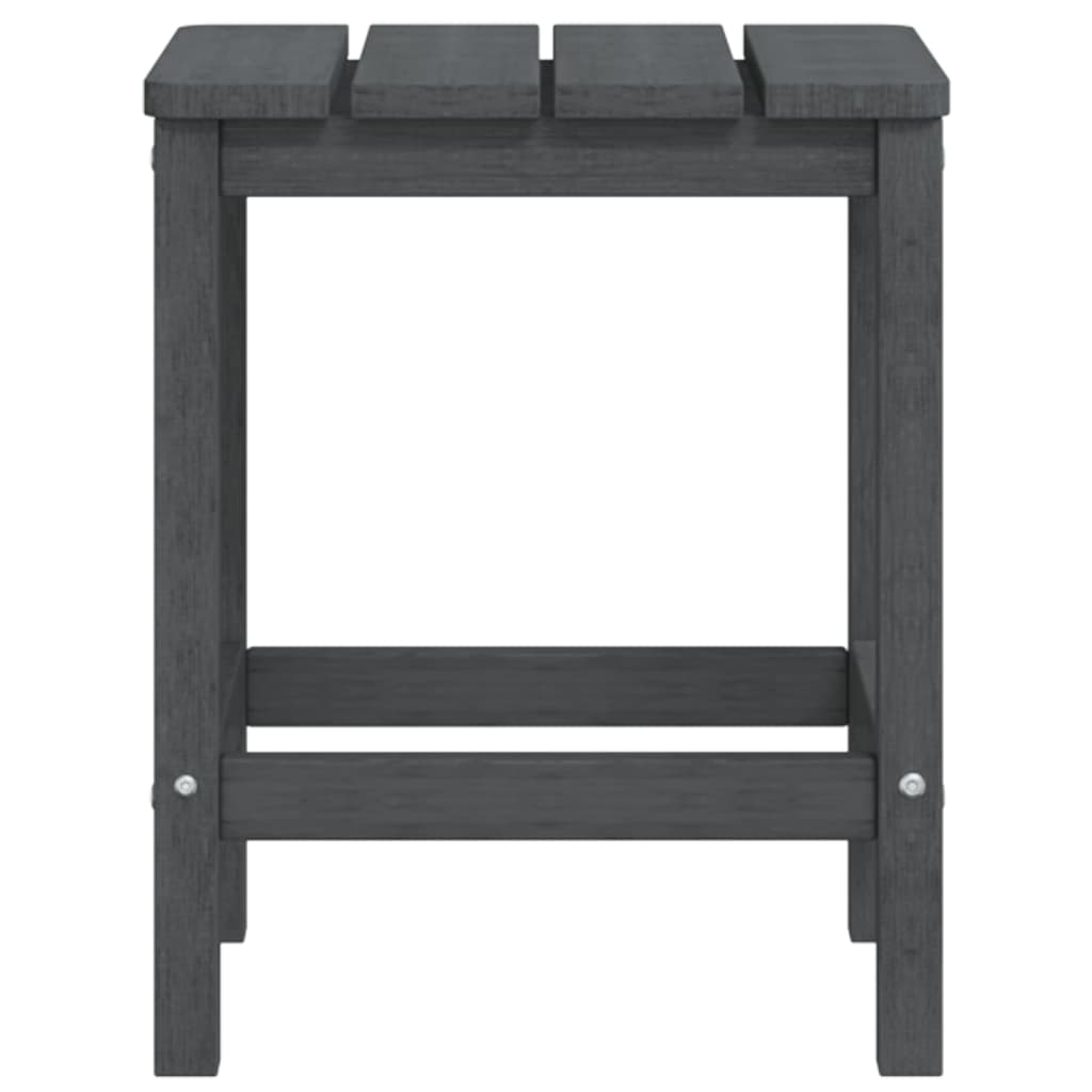 vidaXL Mesa de jardín Adirondack HDPE antracita 38x38x46 cm