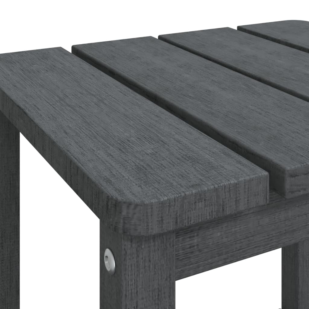 vidaXL Mesa de jardín Adirondack HDPE antracita 38x38x46 cm