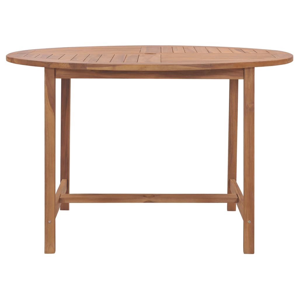 vidaXL Mesa de comedor de jardín madera maciza de teca Ø110x75 cm