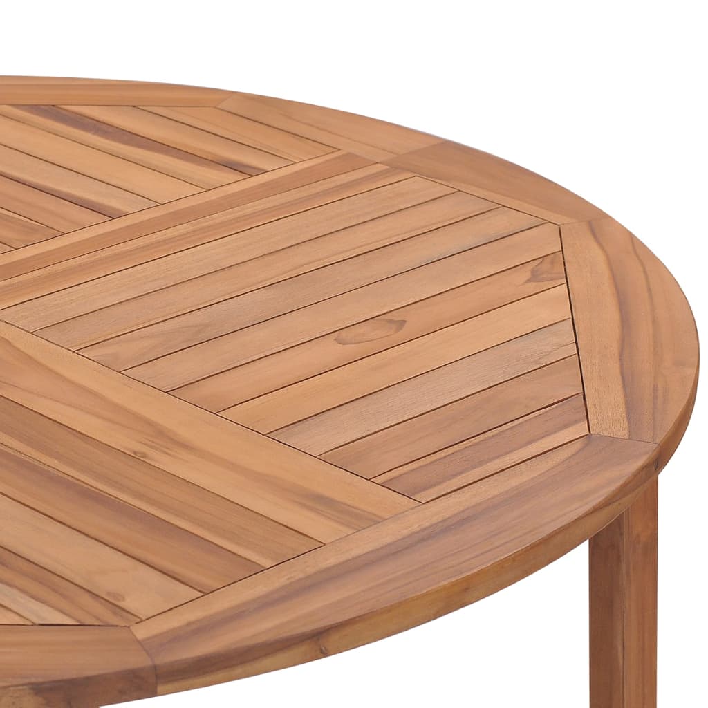 vidaXL Mesa de comedor de jardín madera maciza de teca Ø110x75 cm