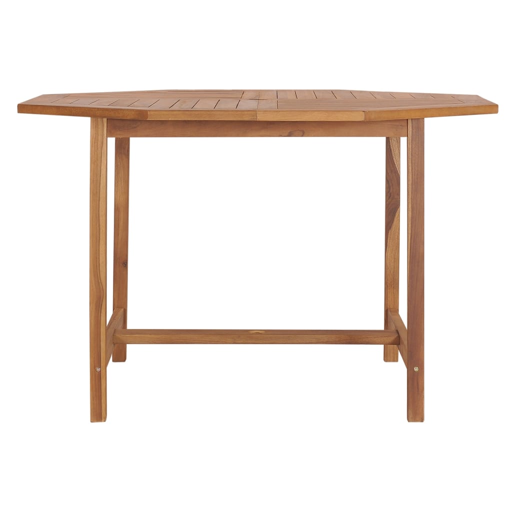 vidaXL Mesa de comedor de jardín madera maciza de teca 110x110x75 cm