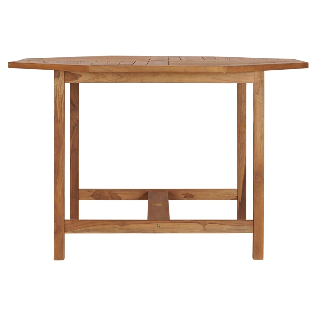 vidaXL Mesa de comedor de jardín madera maciza de teca 110x110x75 cm