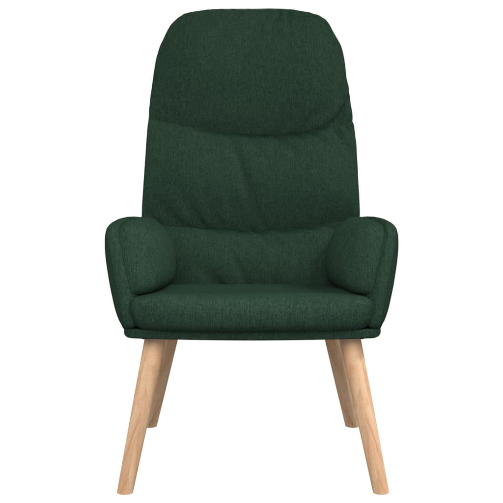 vidaXL Sillón de relax de tela verde oscuro