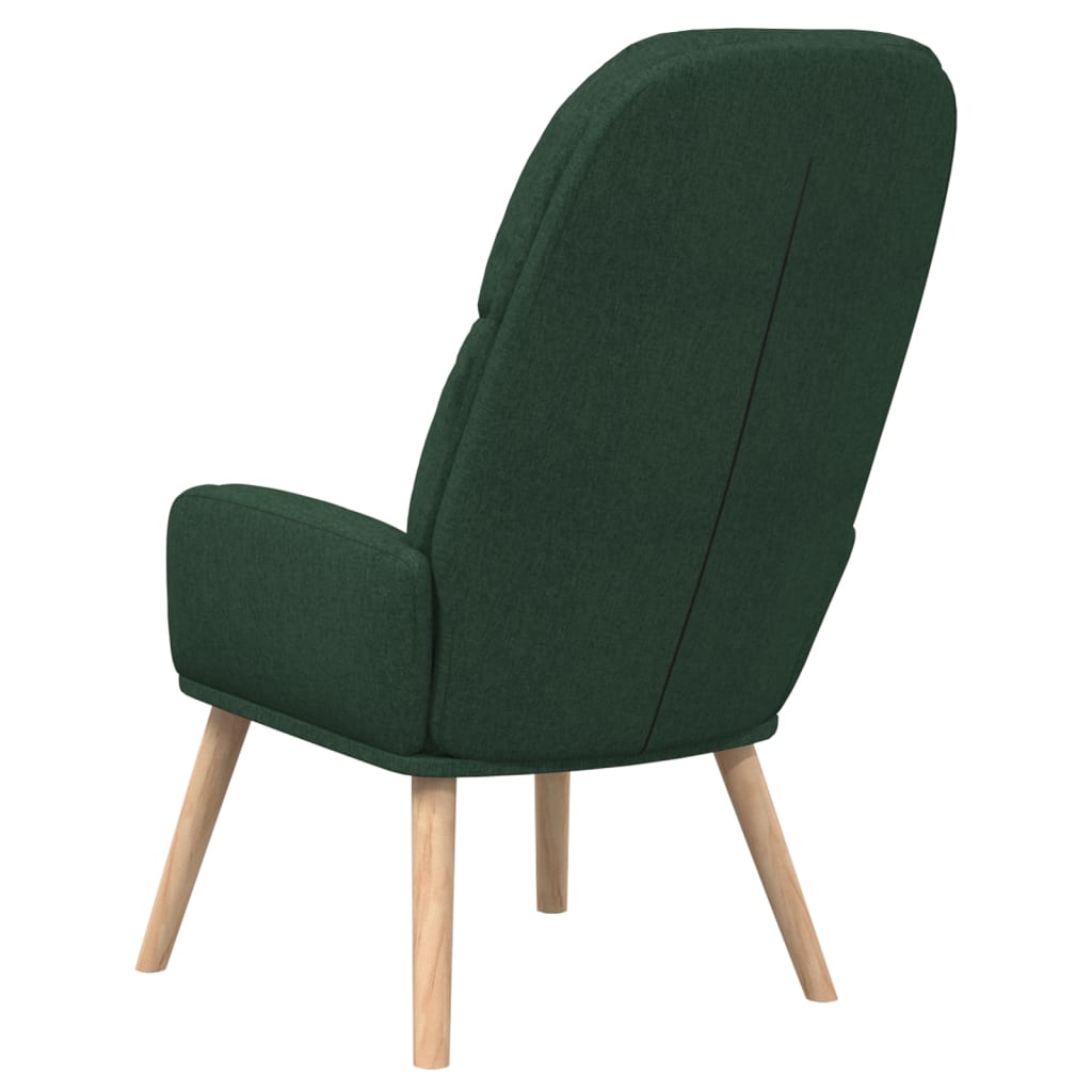 vidaXL Sillón de relax de tela verde oscuro