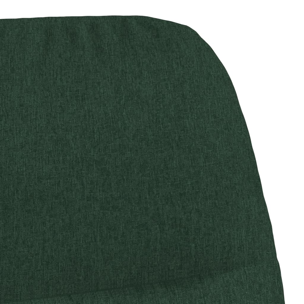 vidaXL Sillón de relax de tela verde oscuro