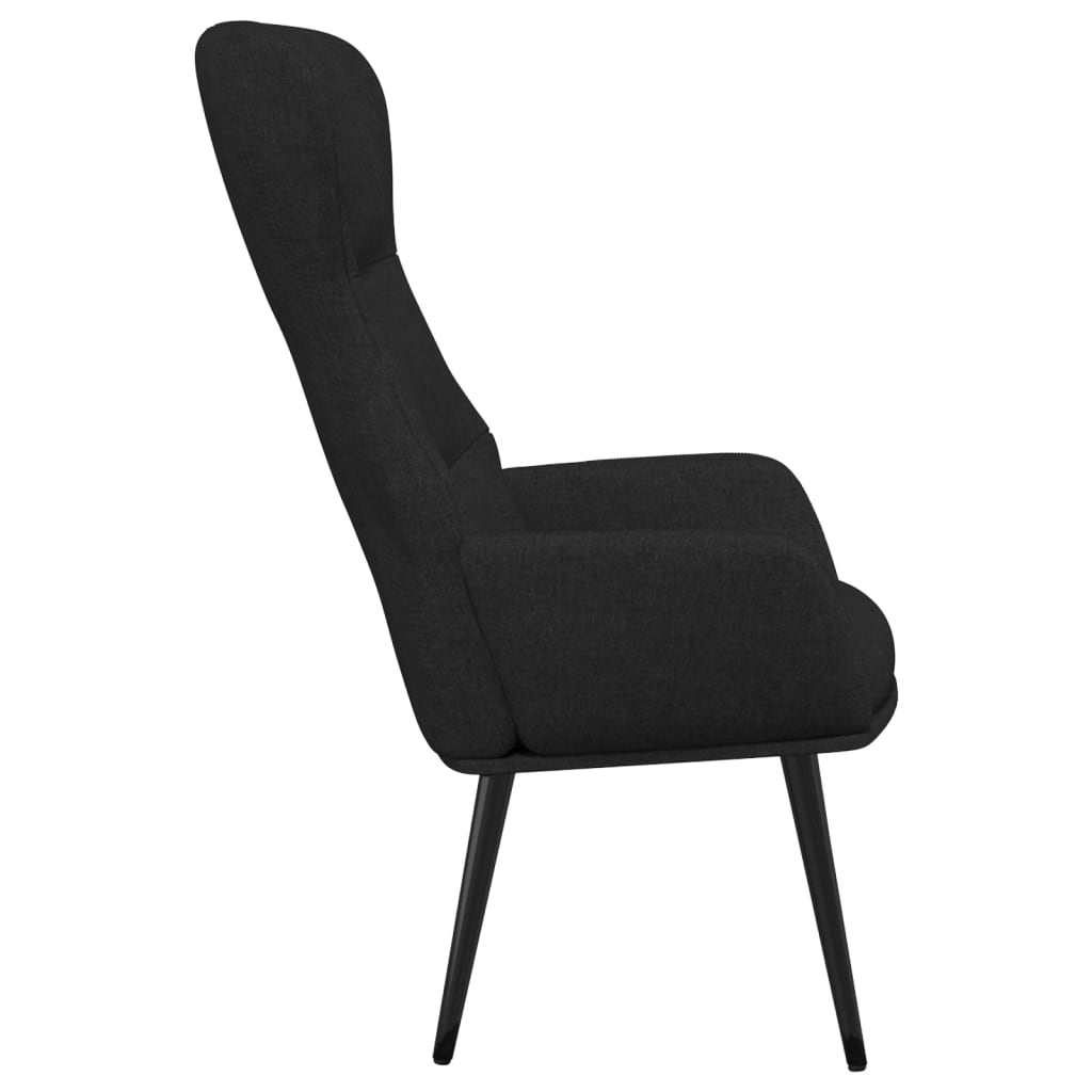 vidaXL Sillón de relax de tela negro