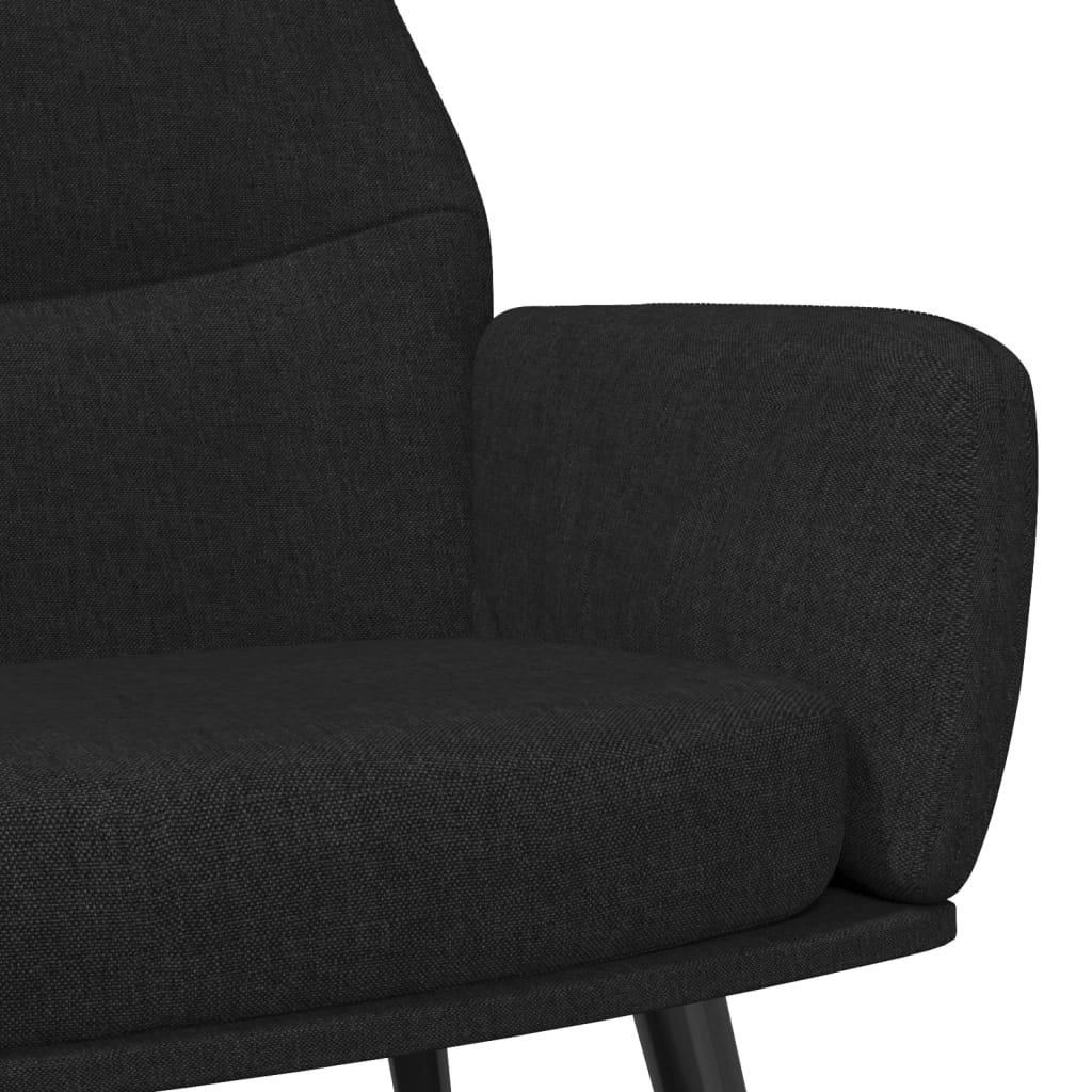 vidaXL Sillón de relax de tela negro