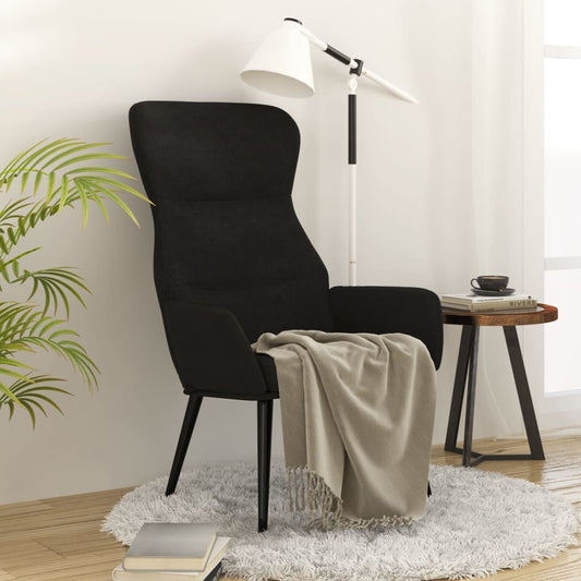 vidaXL Sillón de relax de tela negro