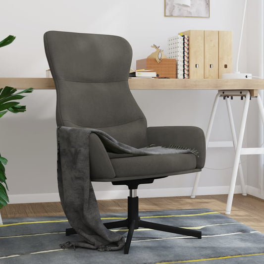 vidaXL Sillón de relax de terciopelo gris oscuro