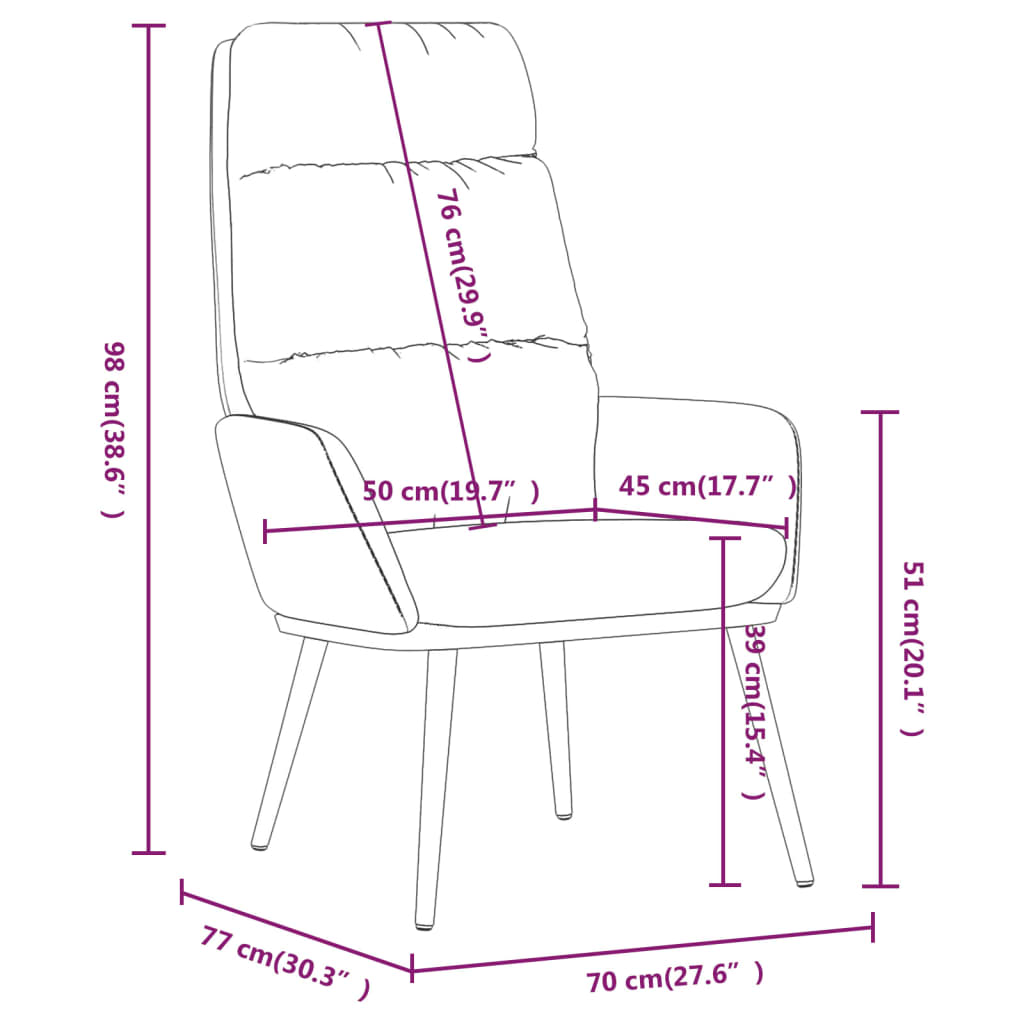 vidaXL Sillón de relax de tela azul