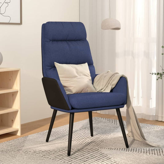 vidaXL Sillón de relax de tela azul