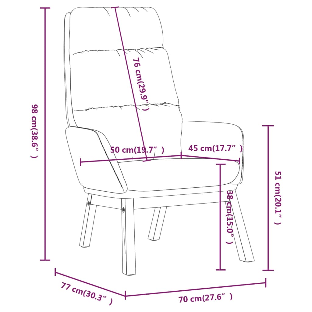 vidaXL Sillón de relax de tela azul