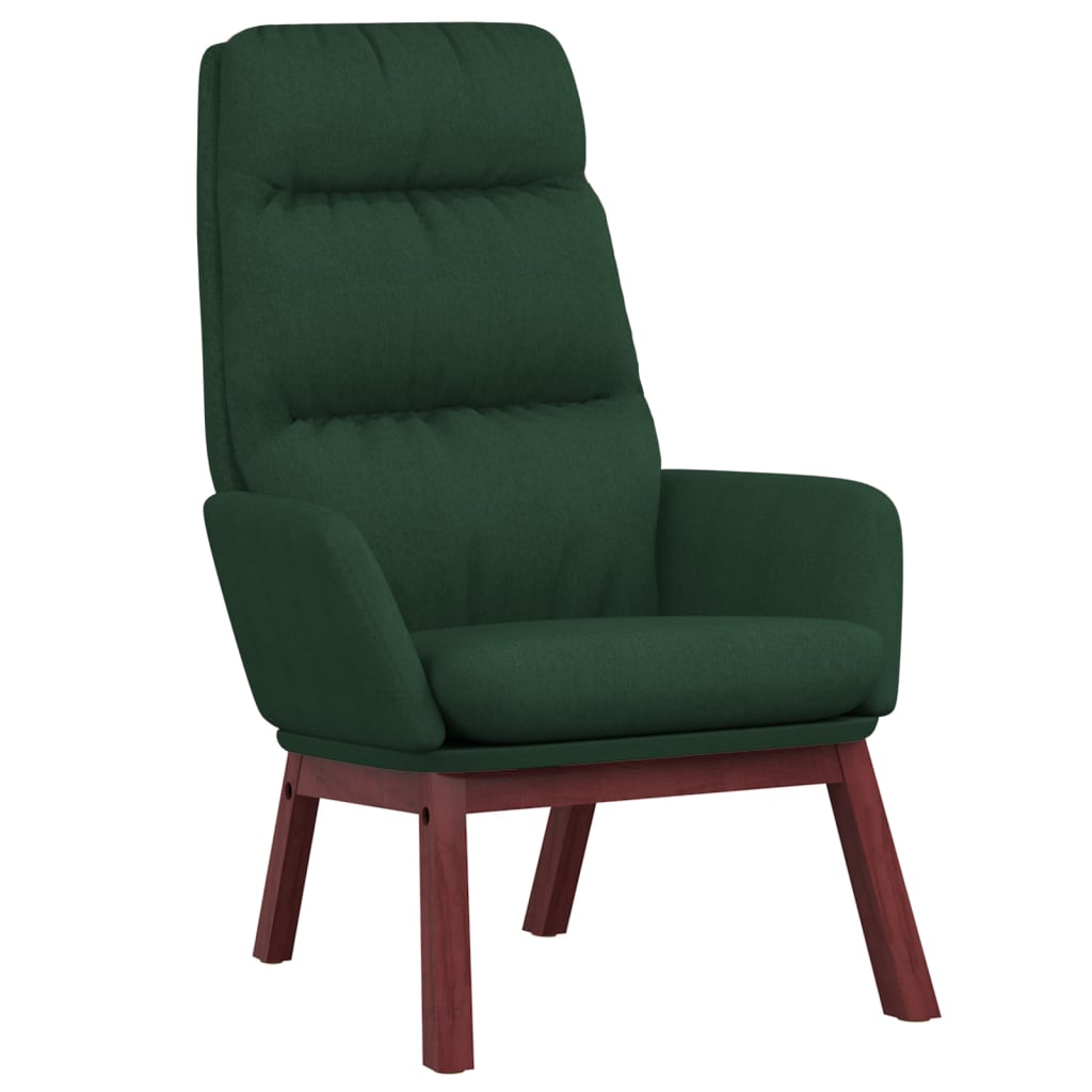 vidaXL Sillón de relax de tela verde oscuro