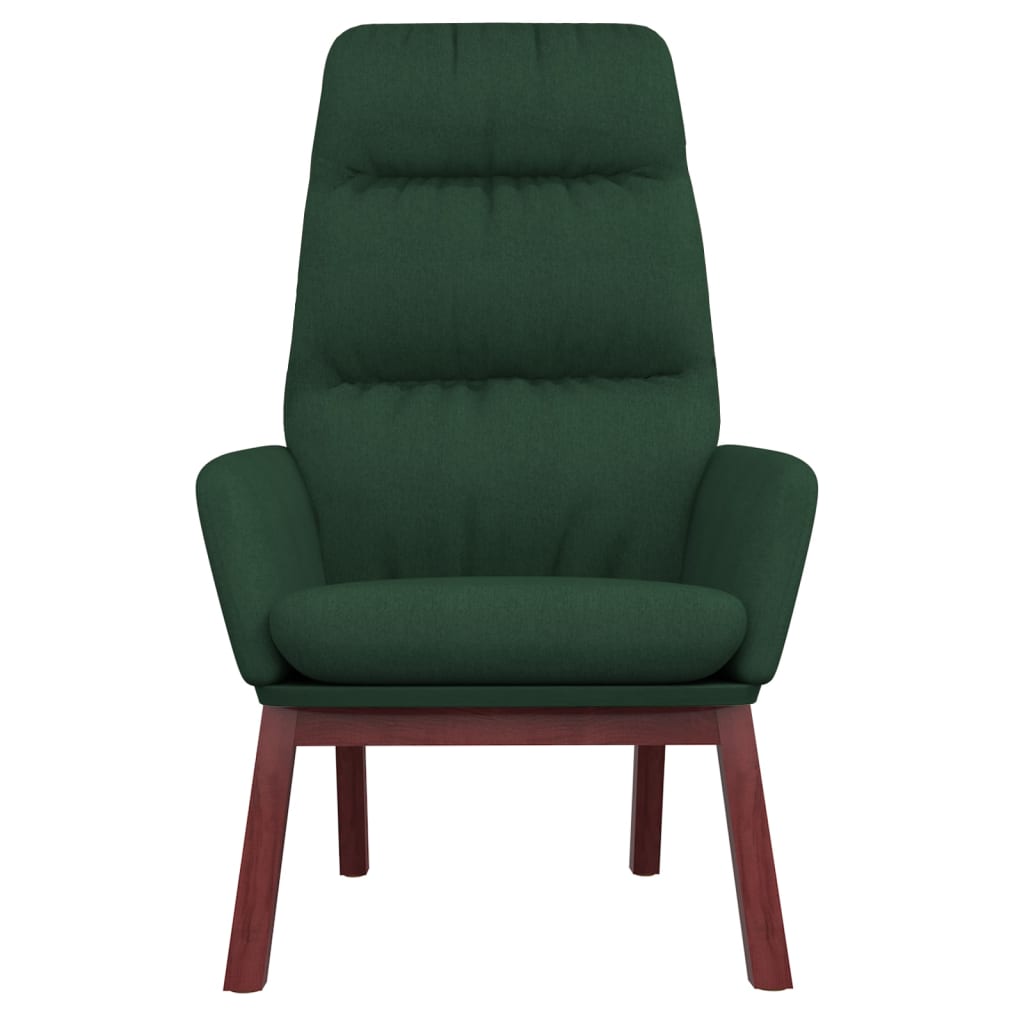 vidaXL Sillón de relax de tela verde oscuro