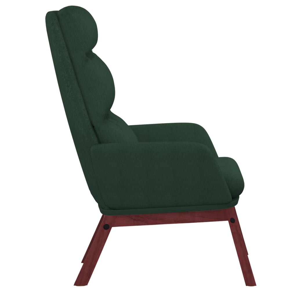 vidaXL Sillón de relax de tela verde oscuro