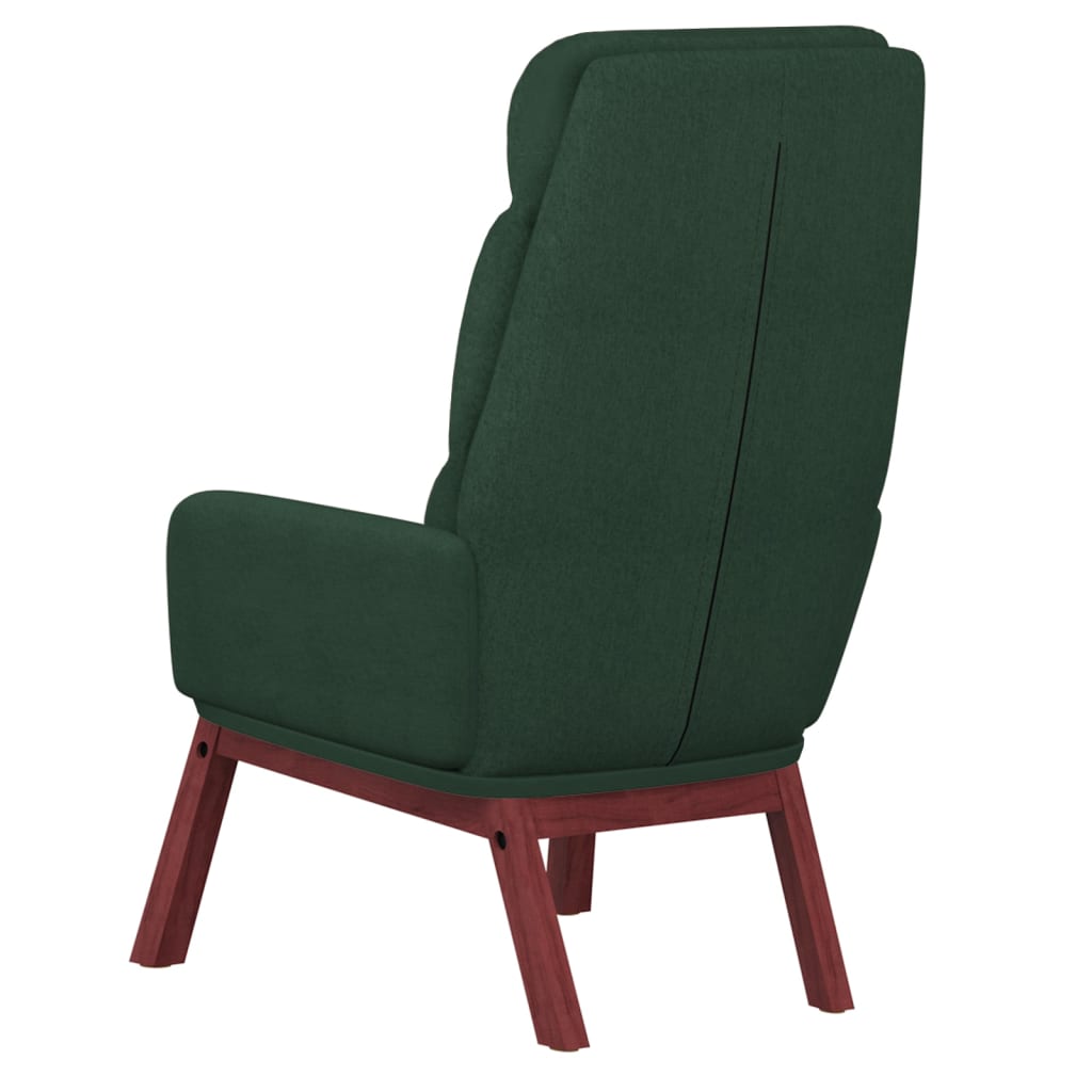 vidaXL Sillón de relax de tela verde oscuro