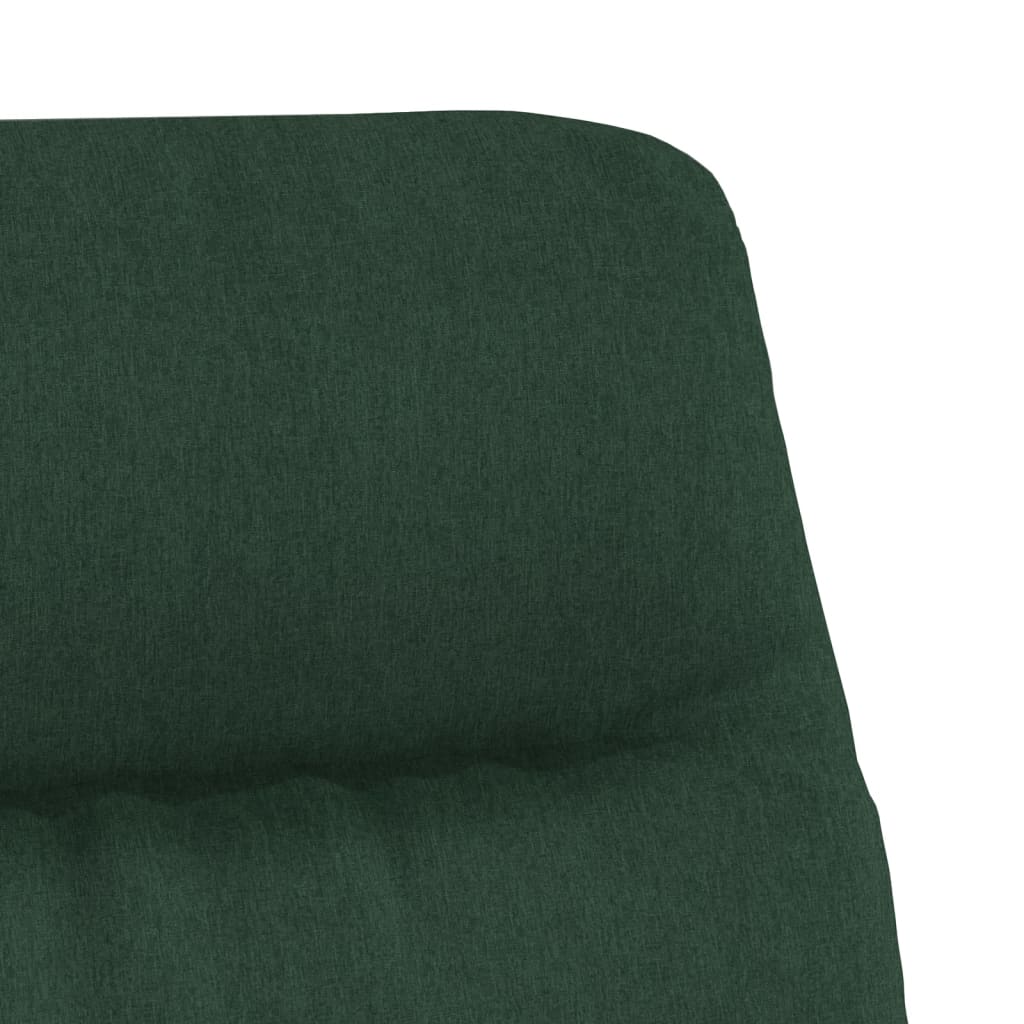 vidaXL Sillón de relax de tela verde oscuro