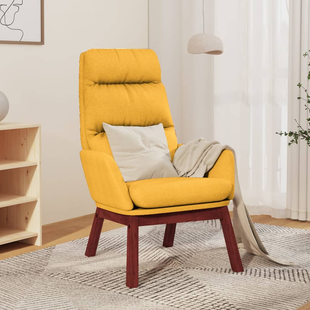 vidaXL Sillón de relax de tela amarillo mostaza