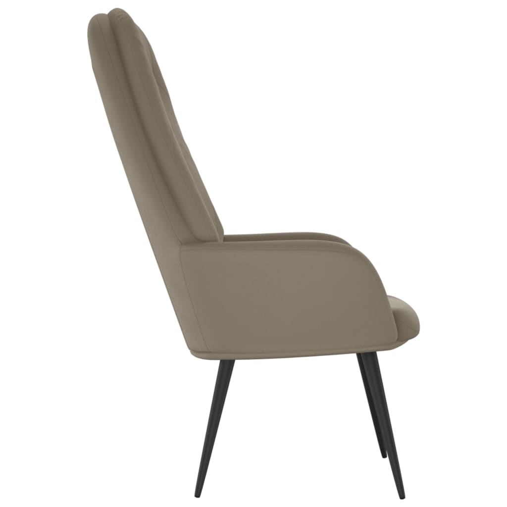 vidaXL Sillón de relax de terciopelo gris claro