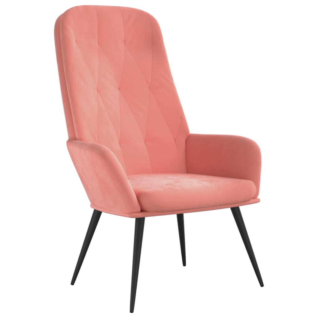 vidaXL Sillón de relax de terciopelo rosa