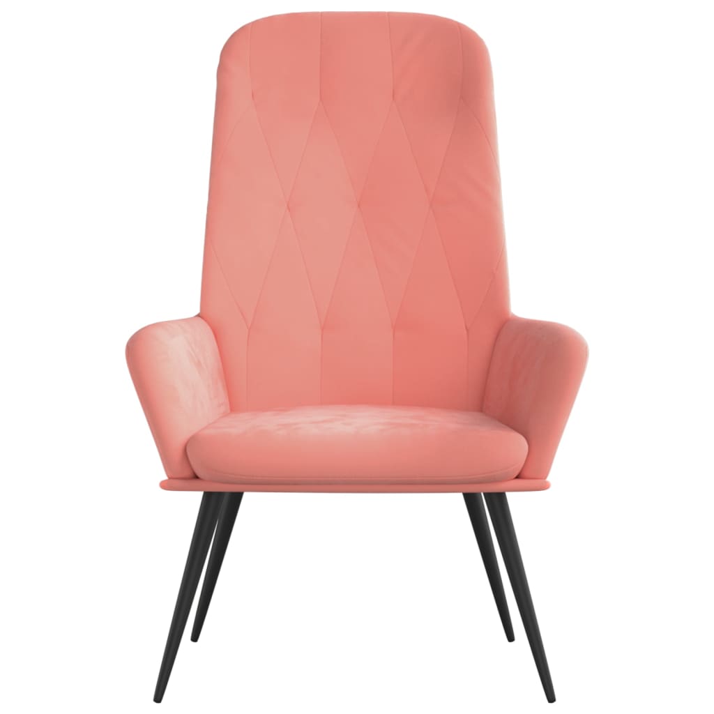 vidaXL Sillón de relax de terciopelo rosa