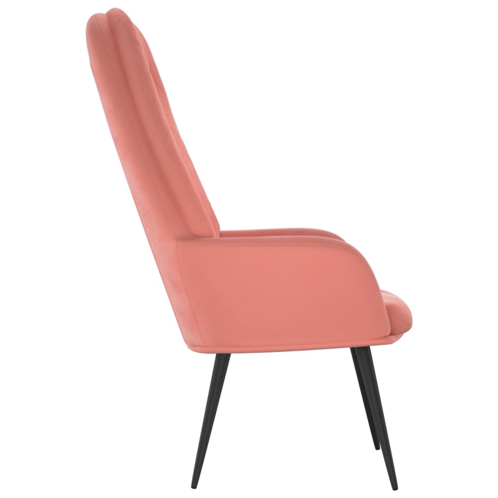 vidaXL Sillón de relax de terciopelo rosa