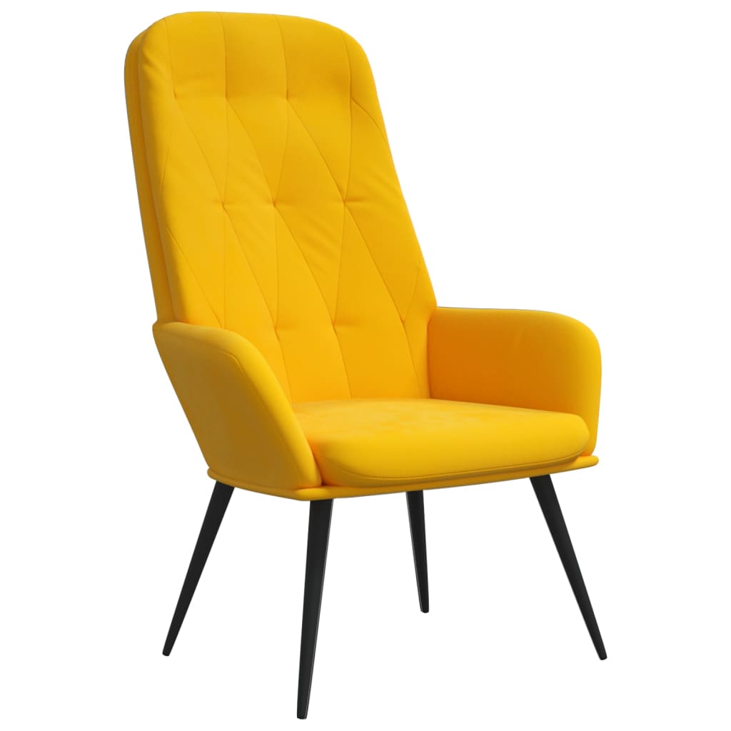 vidaXL Sillón de relax de terciopelo amarillo mostaza