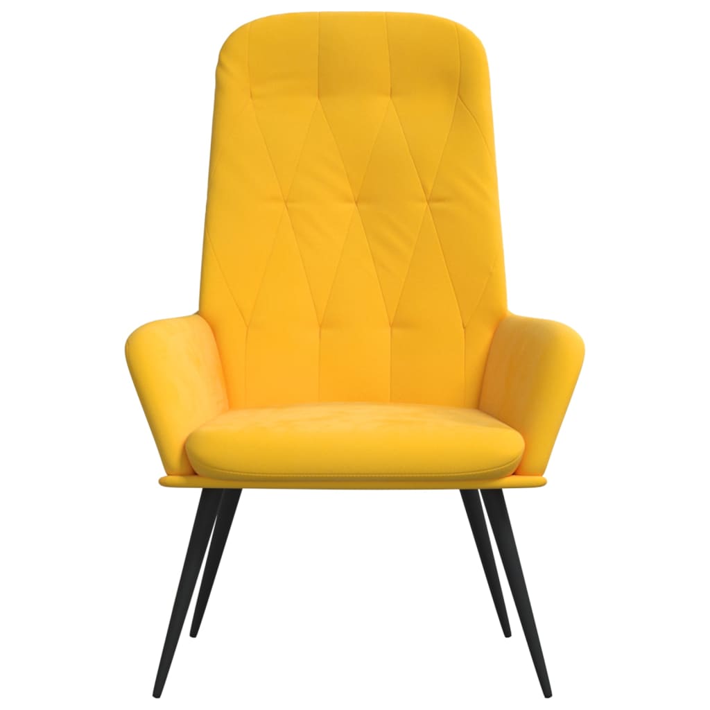 vidaXL Sillón de relax de terciopelo amarillo mostaza