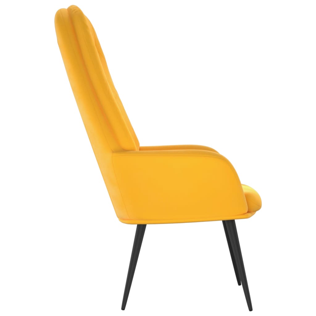 vidaXL Sillón de relax de terciopelo amarillo mostaza