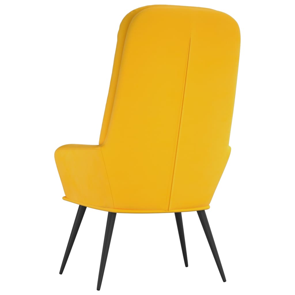 vidaXL Sillón de relax de terciopelo amarillo mostaza