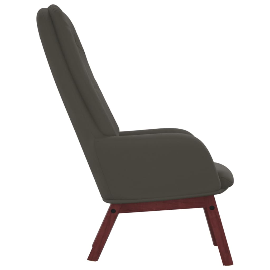 vidaXL Sillón de relax de terciopelo gris oscuro