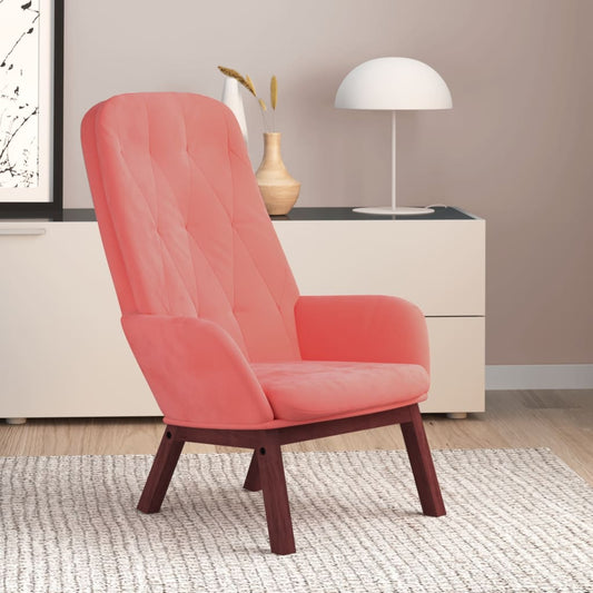 vidaXL Sillón de relax de terciopelo rosa