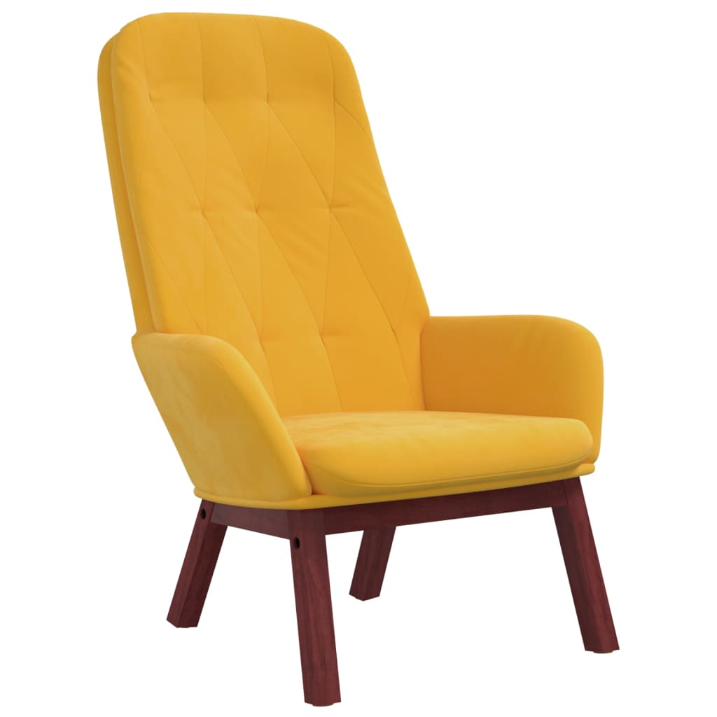 vidaXL Sillón de relax de terciopelo amarillo mostaza